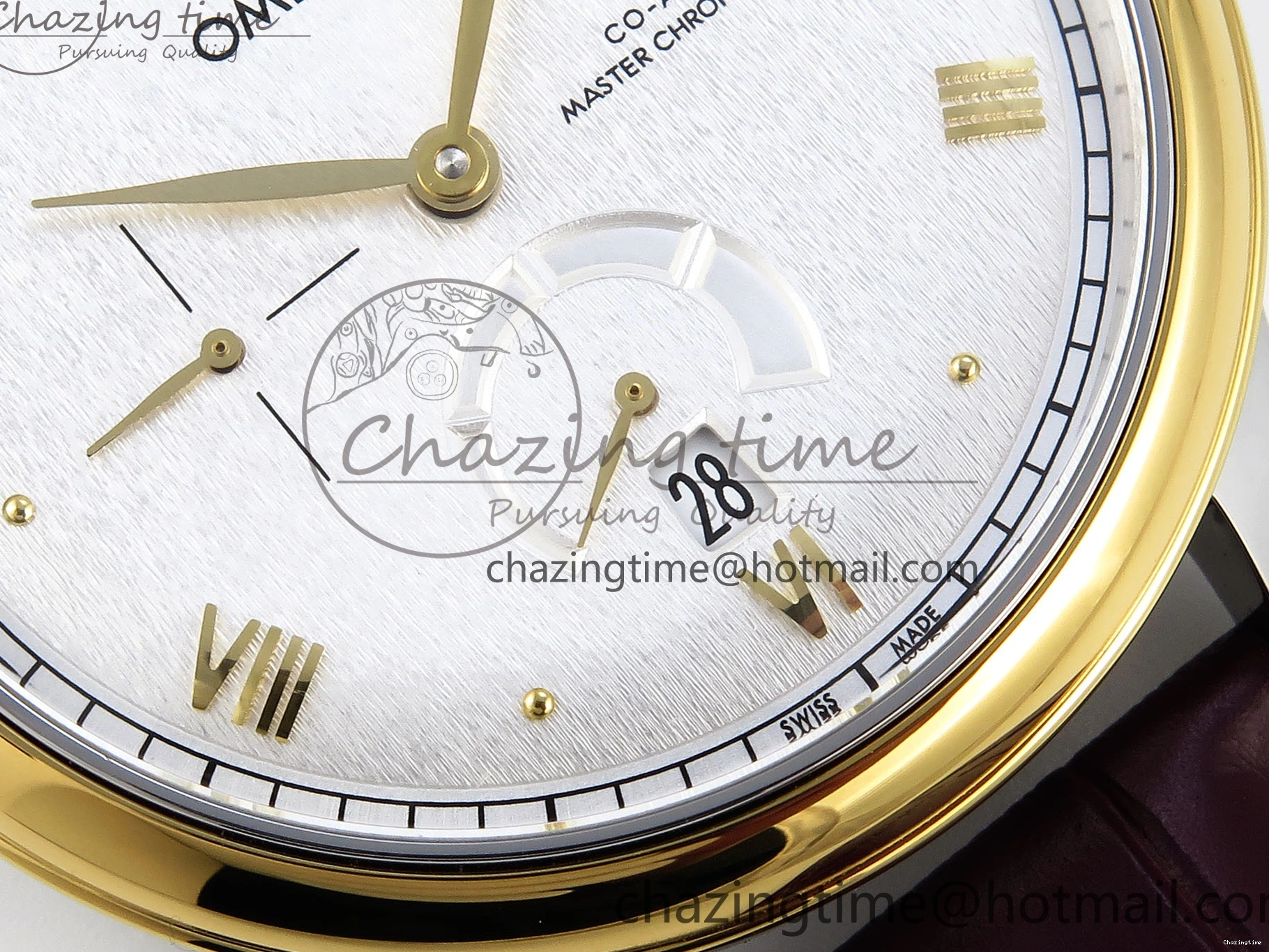 0118 De Ville Power Reserve YG MKF 1:1 Best Edition White Dial on Brown Leather Strap A WrinkleFree 7755